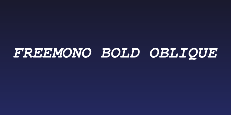 FreeMono Bold Oblique Social Header