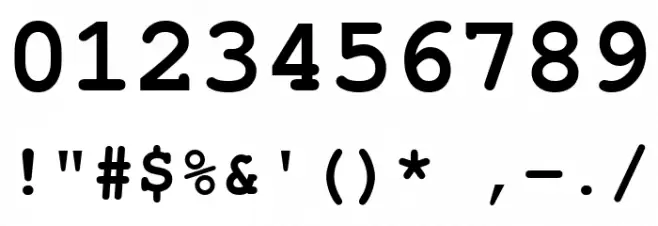 FreeMono Bold फ़ॉन्ट अन्य घर का काम