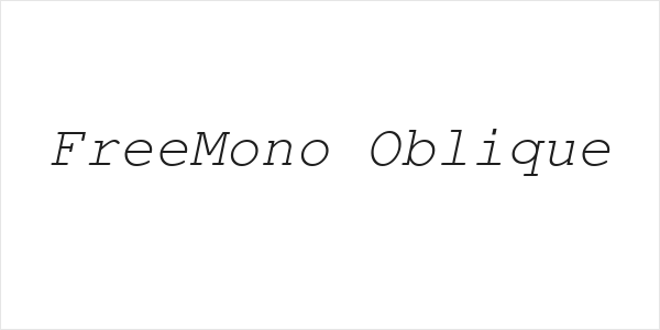 FreeMono Oblique Logo