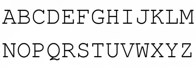 FreeMono フォント 大文字