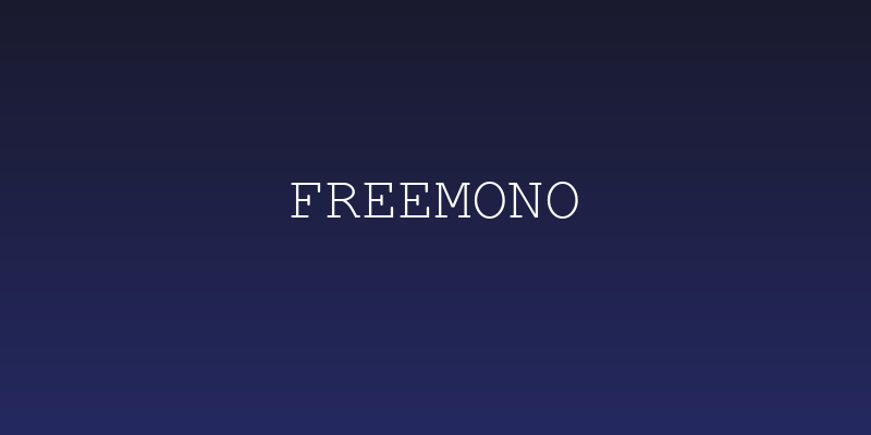 FreeMono Social Header