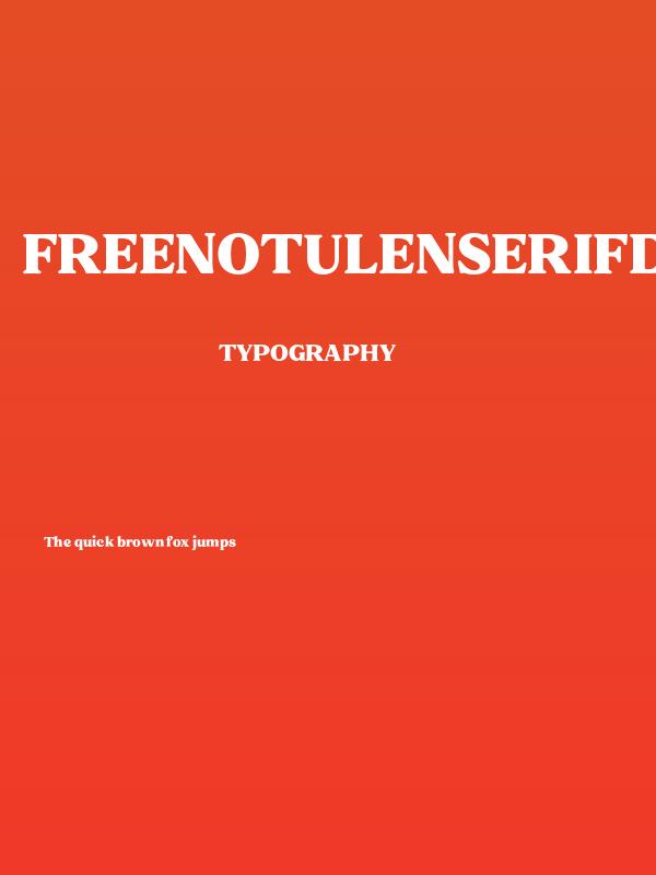 FreeNotulenSerifDisplay-ExtBd Poster