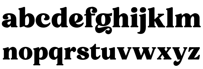 FreeNotulenSerifDisplay-ExtBd Font LOWERCASE
