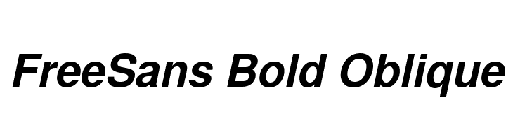FreeSans Bold Oblique  免费字体下载