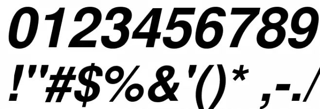 FreeSans Bold Oblique Font OTHER CHARS