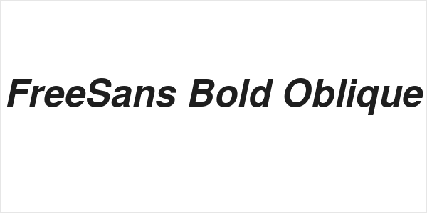 FreeSans Bold Oblique Logo
