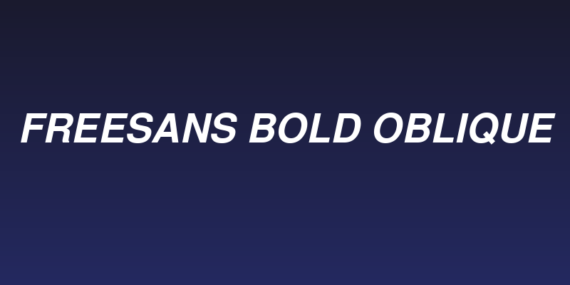 FreeSans Bold Oblique Social Header