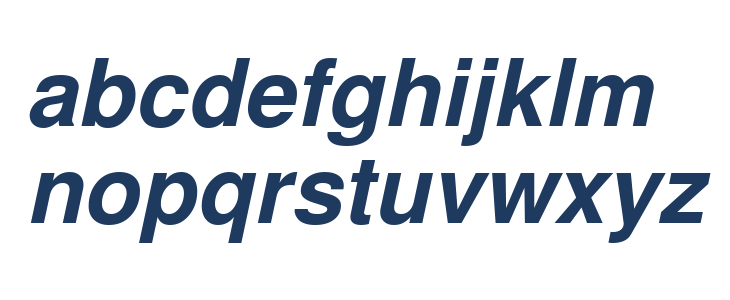 FreeSans Bold Oblique Lowercase