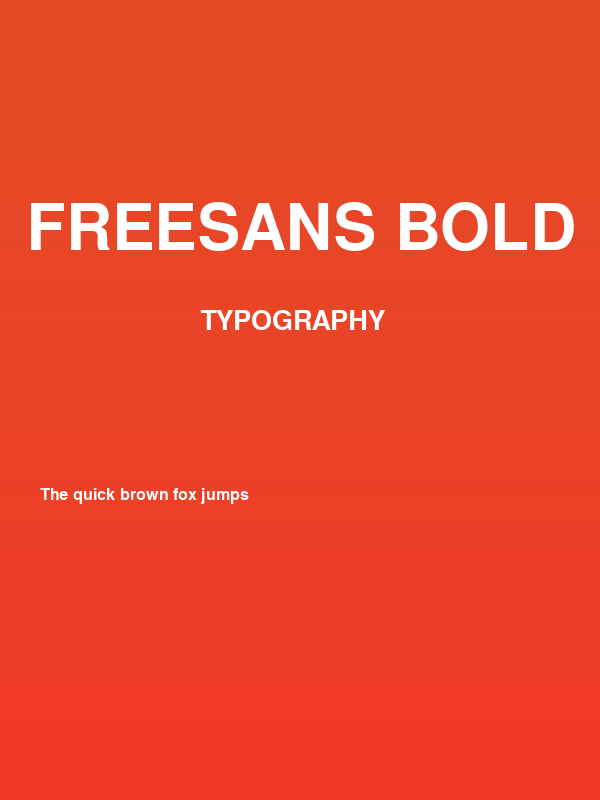 FreeSans Bold Poster