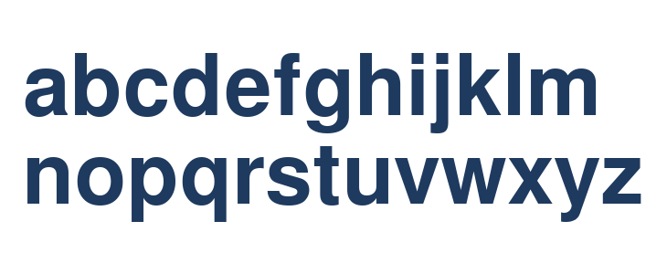 FreeSans Bold Lowercase