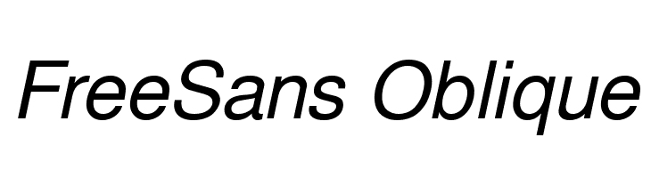 FreeSans Oblique  Скачать бесплатные шрифты