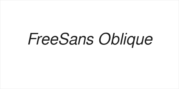 FreeSans Oblique Logo