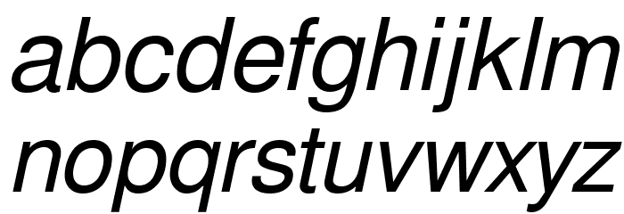 FreeSans Oblique Font LOWERCASE