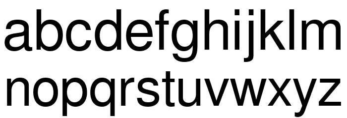FreeSans Font LOWERCASE