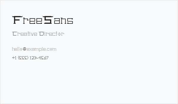 FreeSans Business Card