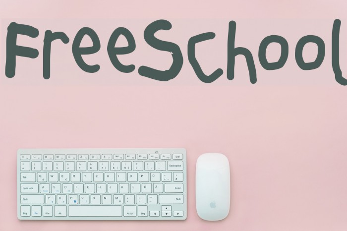 FreeSchool Font examples