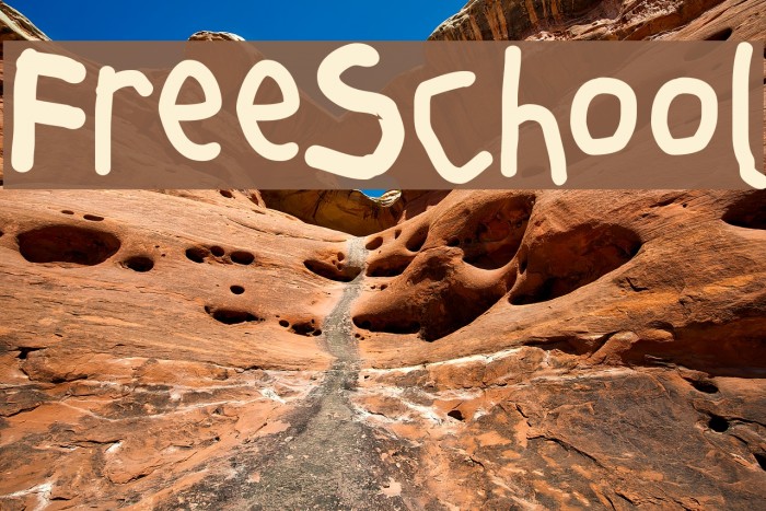 FreeSchool Font examples