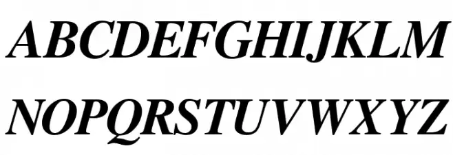 FreeSerif Bold Italic Schriftart Groß