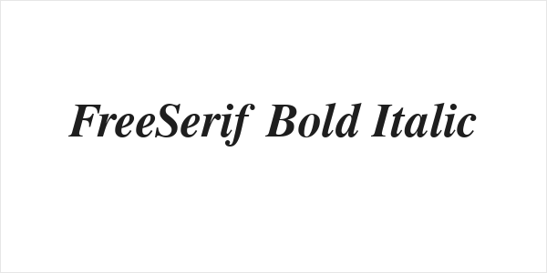 FreeSerif Bold Italic Logo