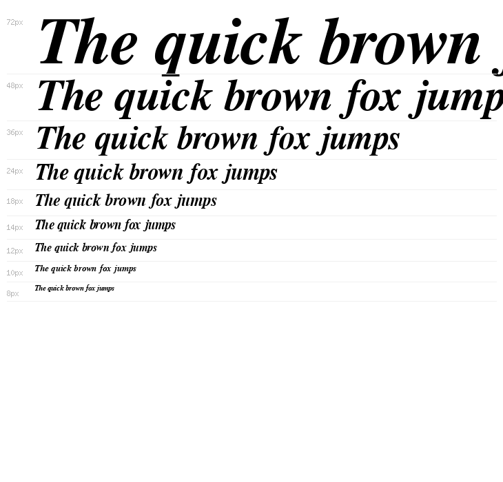 FreeSerif Bold Italic Waterfall