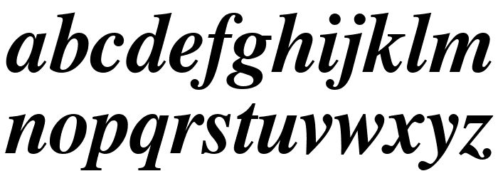 FreeSerif Bold Italic Font LOWERCASE