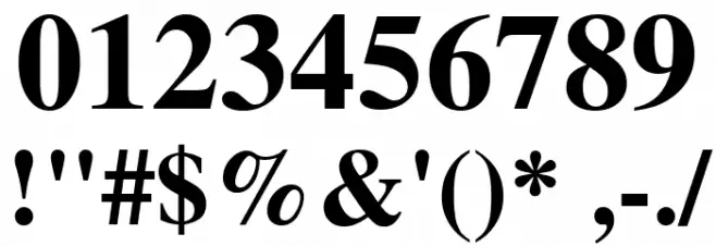 FreeSerif Bold Font OTHER CHARS