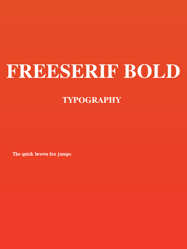 FreeSerif Bold Poster
