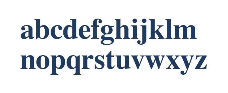 FreeSerif Bold Lowercase