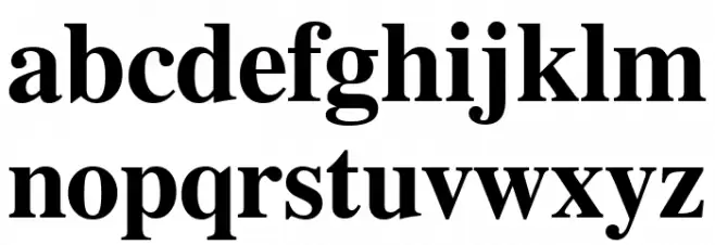 FreeSerif Bold 字体 小写