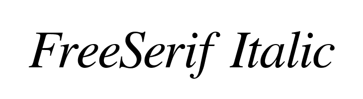 FreeSerif Italic  免费字体下载