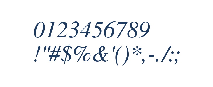 FreeSerif Italic Other Characters