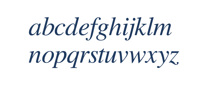 FreeSerif Italic Lowercase