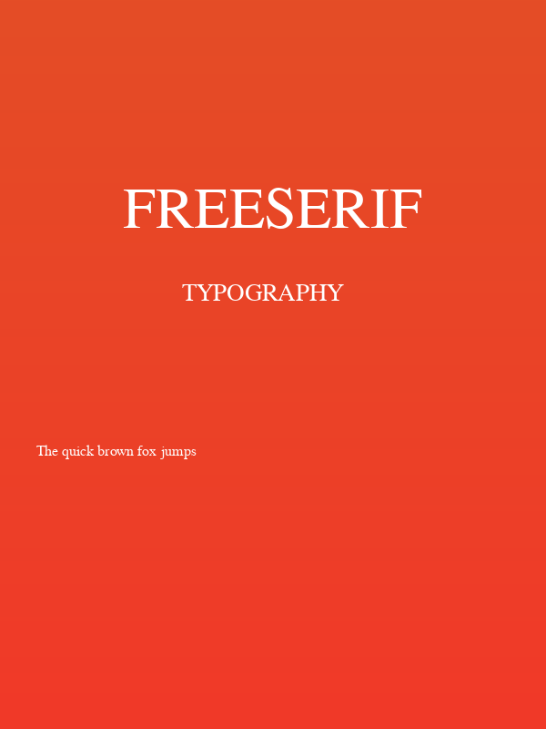 FreeSerif Poster