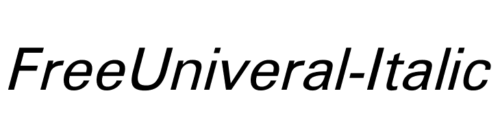 FreeUniveral-Italic  Free Fonts Download