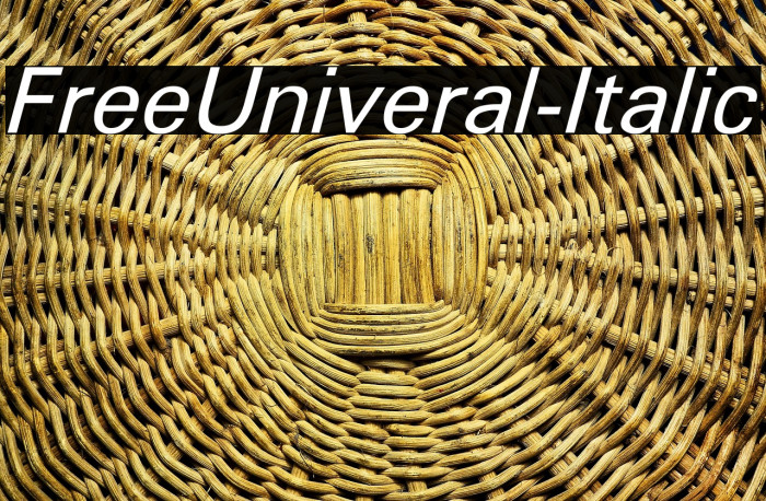 FreeUniveral-Italic Example 1