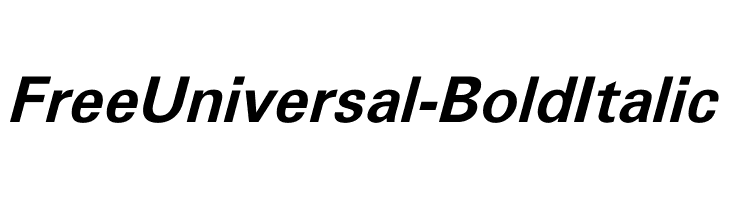 FreeUniversal-BoldItalic  Descarca Fonturi Gratis