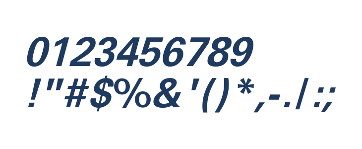 FreeUniversal-BoldItalic Other Characters