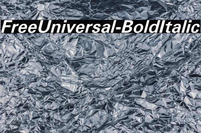 FreeUniversal-BoldItalic Example 2