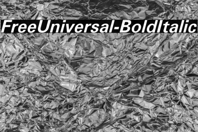FreeUniversal-BoldItalic Font examples