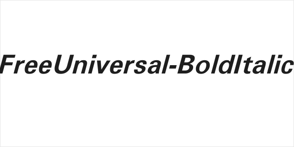 FreeUniversal-BoldItalic Logo
