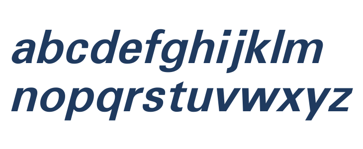 FreeUniversal-BoldItalic Lowercase