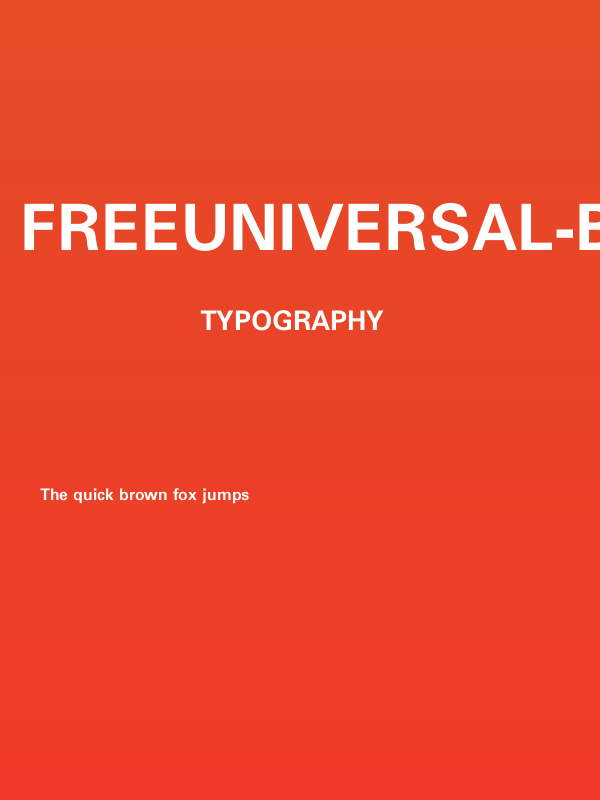 FreeUniversal-Bold Poster