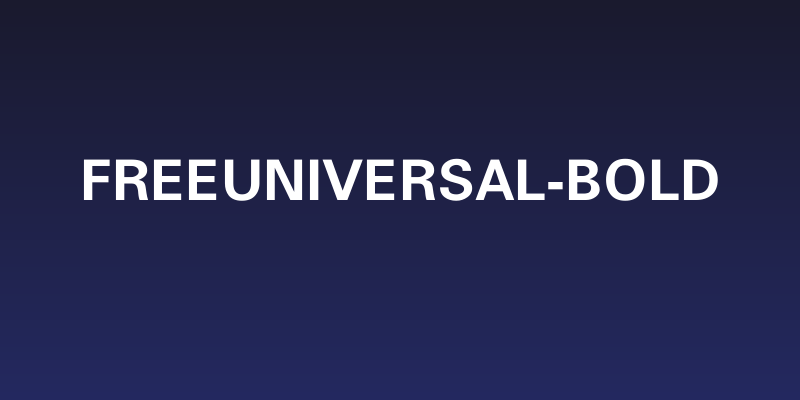 FreeUniversal-Bold Social Header