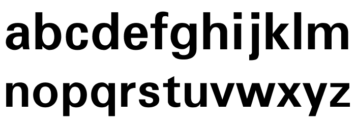 FreeUniversal-Bold Font LOWERCASE