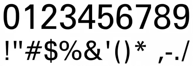 FreeUniversal-Regular Font OTHER CHARS