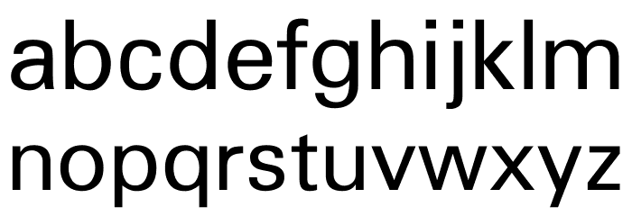 FreeUniversal-Regular Font LOWERCASE