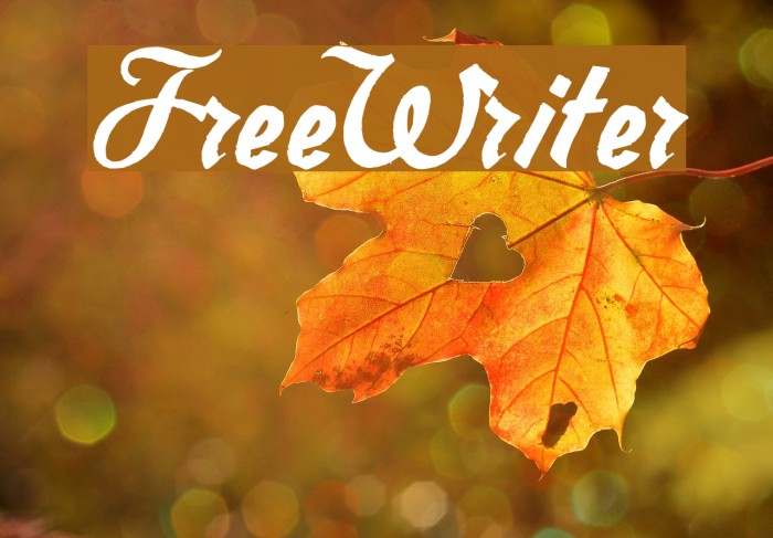 FreeWriter Font examples