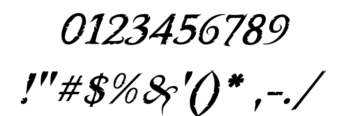 Freebooter Italic Font OTHER CHARS