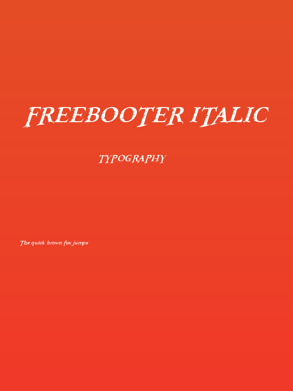 Freebooter Italic Poster