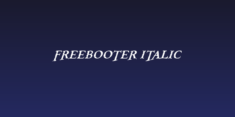 Freebooter Italic Social Header